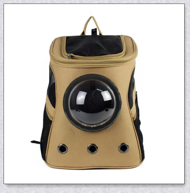 A versatile cat backpack designed to accommodate larger 'big boned' cats, two medium-sized cats, or multiple kittens, with breathable mesh panels and a secure clip and bungee system.