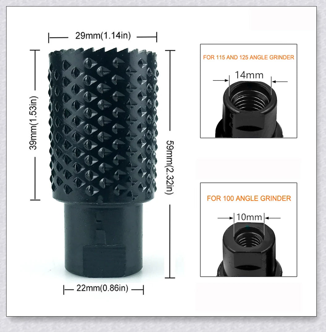 Multi-Functional Grinding Head for Woodworking, Polishing, and Hole Opener in Premium Carbon Steel