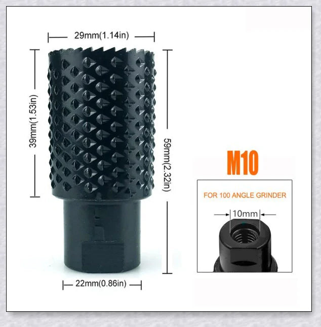 Multi-Functional Grinding Head for Woodworking, Polishing, and Hole Opener in Premium Carbon Steel