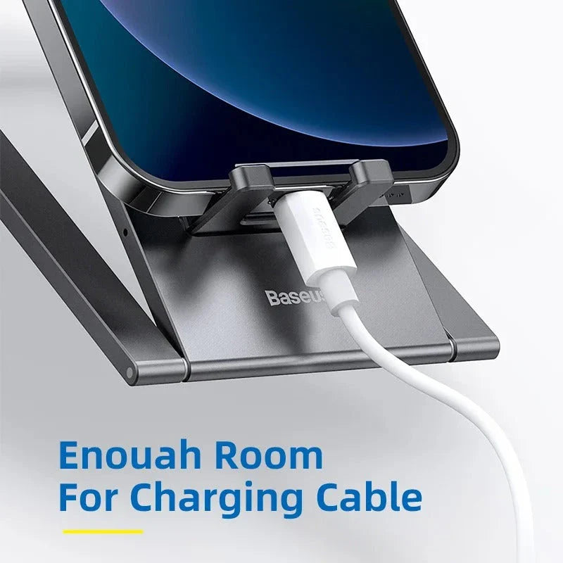 Aluminium Foldable Desktop Tablet and Laptop Stand with Adjustable Angles and Sleek Design