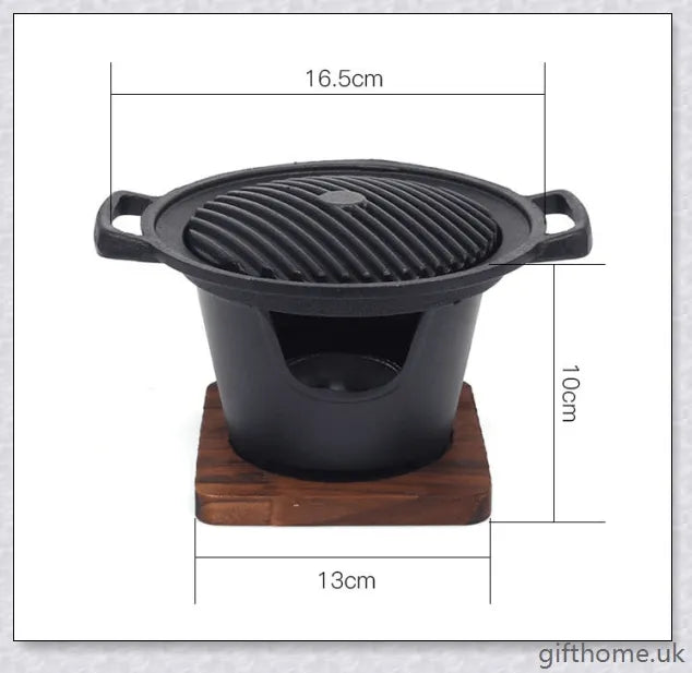 Creative Japanese-style mini barbecue grill with aluminium alloy construction and nonstick cooking surface, perfect for outdoor cooking and entertaining
