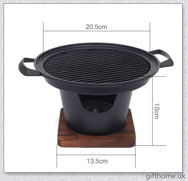 Creative Japanese-style mini barbecue grill with aluminium alloy construction and nonstick cooking surface, perfect for outdoor cooking and entertaining