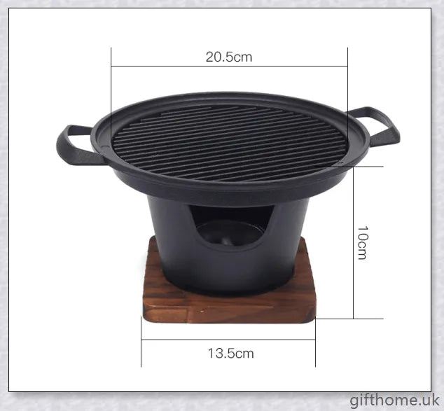 Creative Japanese-style mini barbecue grill with aluminium alloy construction and nonstick cooking surface, perfect for outdoor cooking and entertaining
