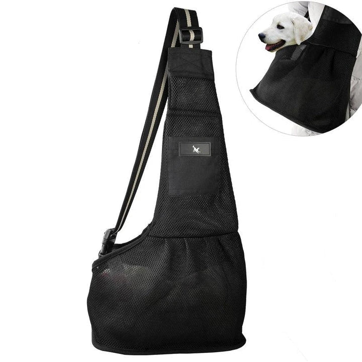 Breathable mesh pet carrier with adjustable shoulder strap, available in multiple colours