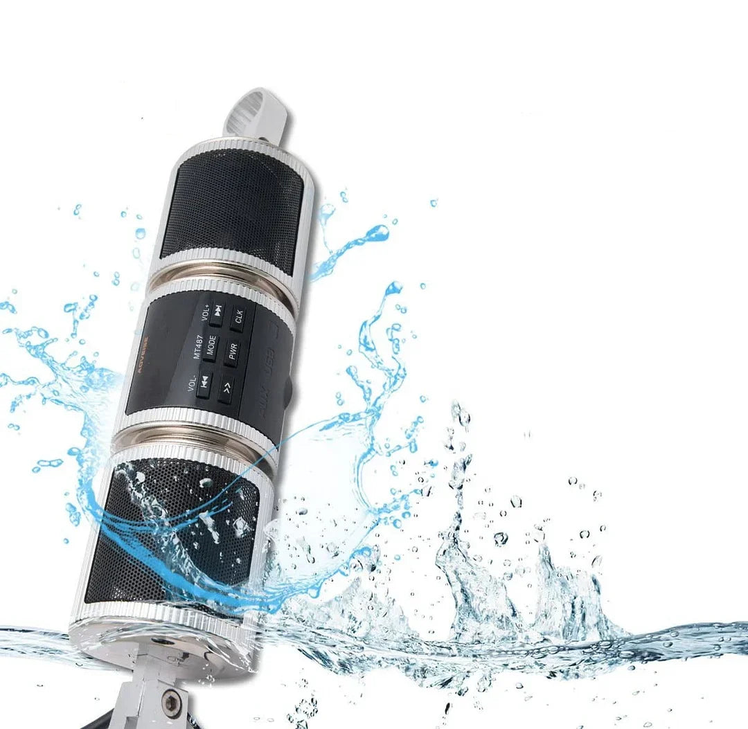 Premium Bluetooth Motorcycle Handlebar Speaker Stereo System with Weatherproof Design and High-Quality Audio