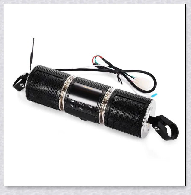 Premium Bluetooth Motorcycle Handlebar Speaker Stereo System with Weatherproof Design and High-Quality Audio