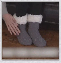 Thermal Foot Warmer - Plush Cable Knit Foot Warmer with Fleece Lining for Cosy, Dry, and Comfortable Feet During UK Winters