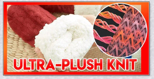 Thermal Foot Warmer - Plush Cable Knit Foot Warmer with Fleece Lining for Cosy, Dry, and Comfortable Feet During UK Winters
