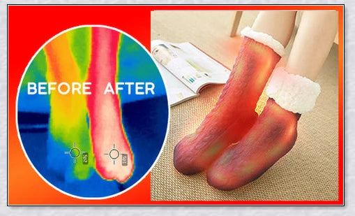 Thermal Foot Warmer - Plush Cable Knit Foot Warmer with Fleece Lining for Cosy, Dry, and Comfortable Feet During UK Winters