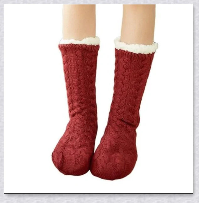Thermal Foot Warmer - Plush Cable Knit Foot Warmer with Fleece Lining for Cosy, Dry, and Comfortable Feet During UK Winters