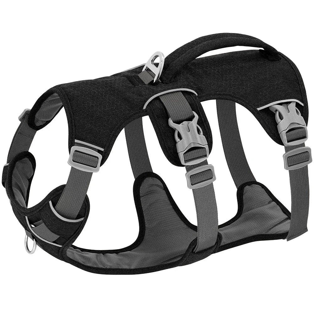 Reflective Nylon Dog Harness with Handle - Durable, Adjustable, and Designed for Visibility and Control