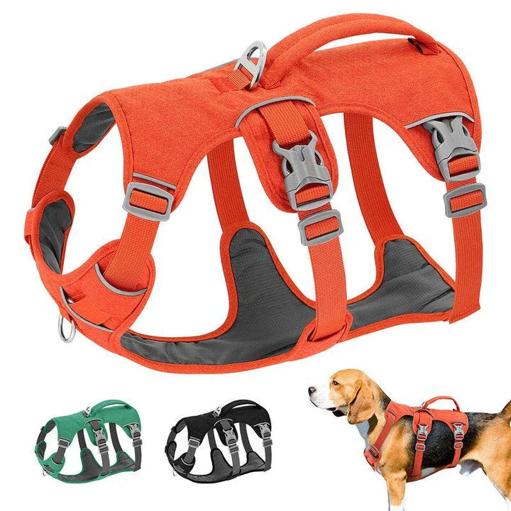 Reflective Nylon Dog Harness with Handle - Durable, Adjustable, and Designed for Visibility and Control