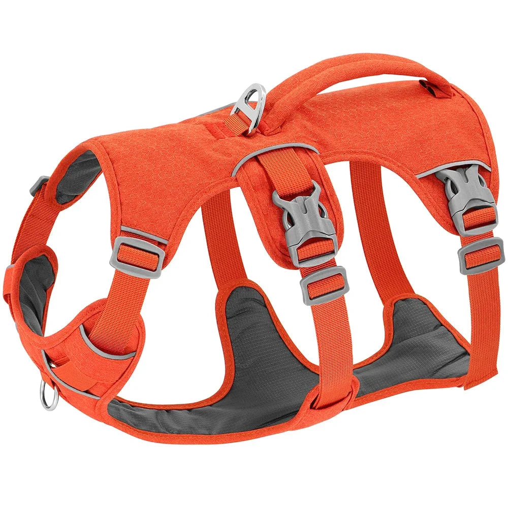 Reflective Nylon Dog Harness with Handle - Durable, Adjustable, and Designed for Visibility and Control