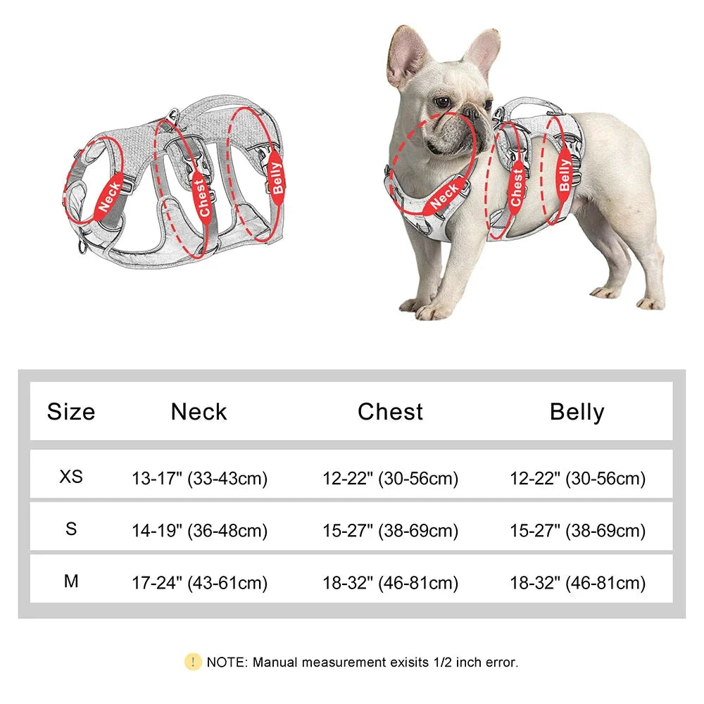Reflective Nylon Dog Harness with Handle - Durable, Adjustable, and Designed for Visibility and Control