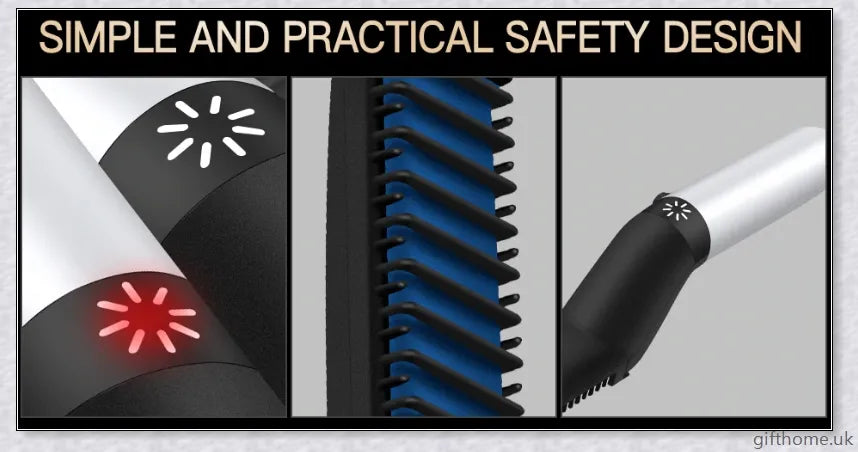 InsBeard Beard Straightener Comb with heated bristles for straightening and styling facial hair