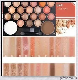 A premium 22-colour eyeshadow and glitter palette set with a wide range of shades for flawless, long-lasting makeup looks
