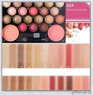 A premium 22-colour eyeshadow and glitter palette set with a wide range of shades for flawless, long-lasting makeup looks
