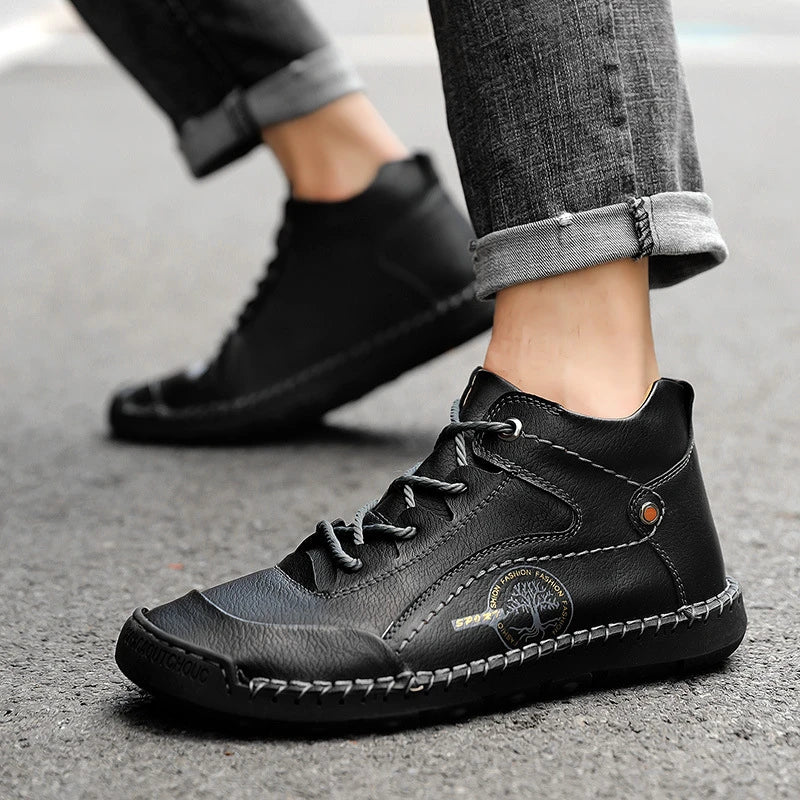 Vintage Leather Martin Boots for Men in various colours with a sleek, retro-inspired design