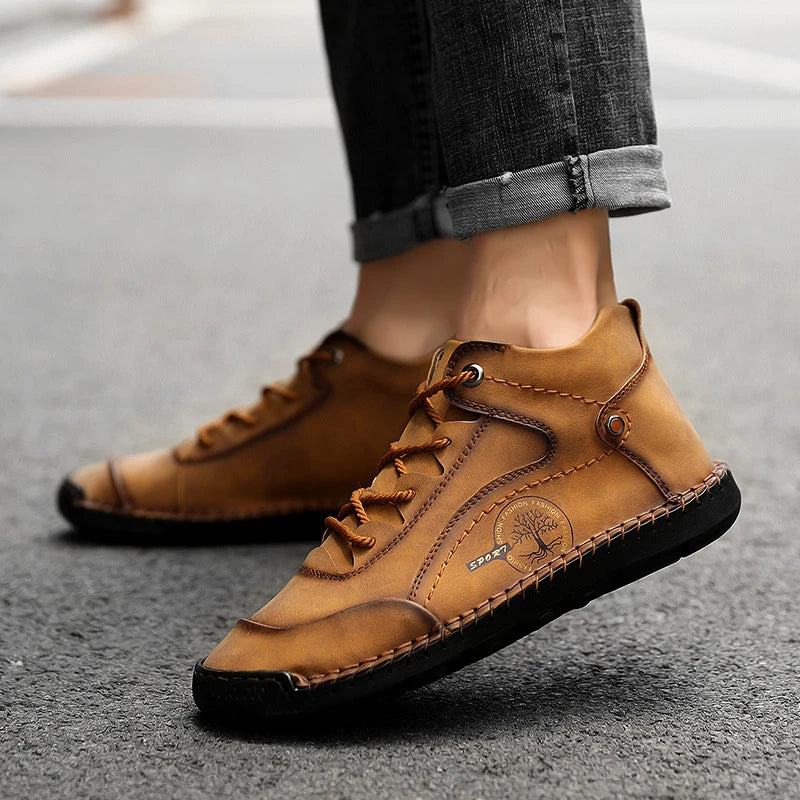 Vintage Leather Martin Boots for Men in various colours with a sleek, retro-inspired design