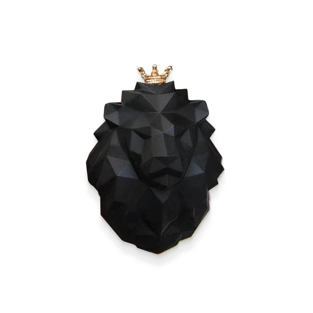 Crowned Lion Car Air Freshener with a majestic lion head design and sparkling crown, freshening the interior of a vehicle