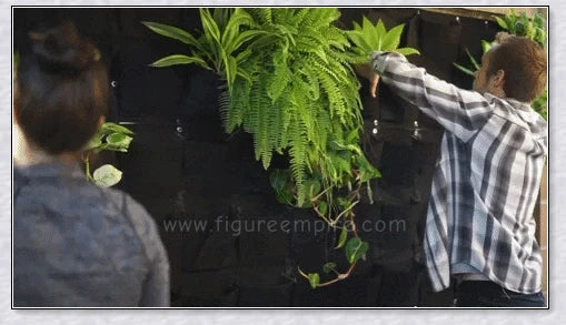 Vertical Garden Pocket Panels for growing herbs, flowers, and small vegetables on walls and fences
