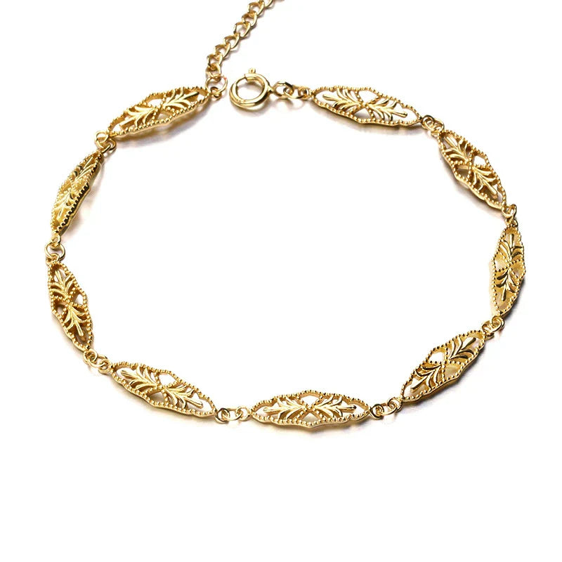 Antique rhombic hollow pattern sterling silver bracelet with intricate design and premium craftsmanship