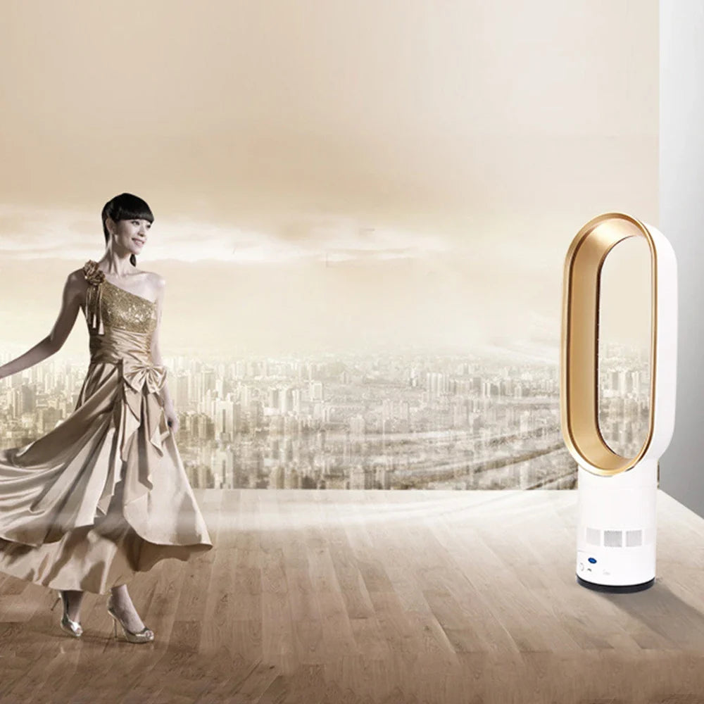 Oscillating Bladeless Tower Fan with Remote Control - Powerful, Quiet Cooling for Your British Home