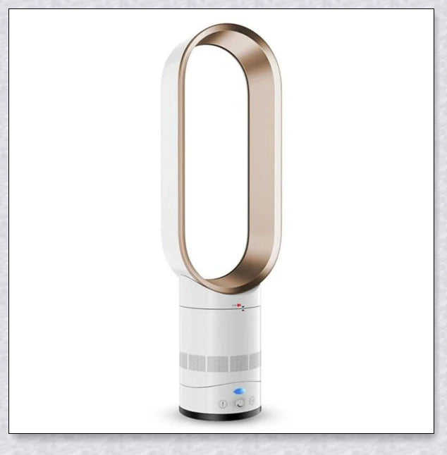Oscillating Bladeless Tower Fan with Remote Control - Powerful, Quiet Cooling for Your British Home