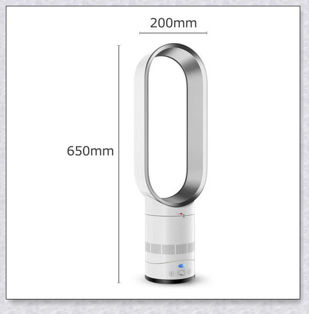 Oscillating Bladeless Tower Fan with Remote Control - Powerful, Quiet Cooling for Your British Home