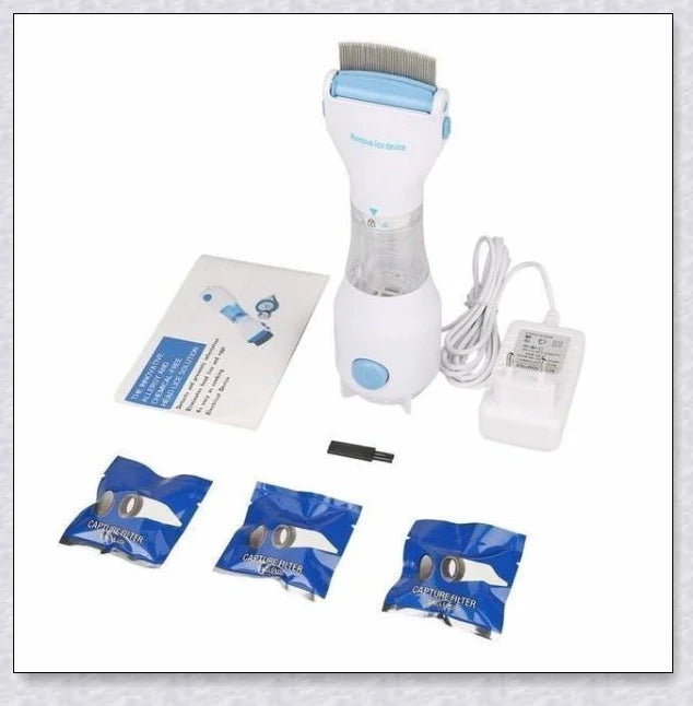Chemical Electric Head Lice Treatment Comb - Innovative, Natural Lice Removal Device for the Whole Family