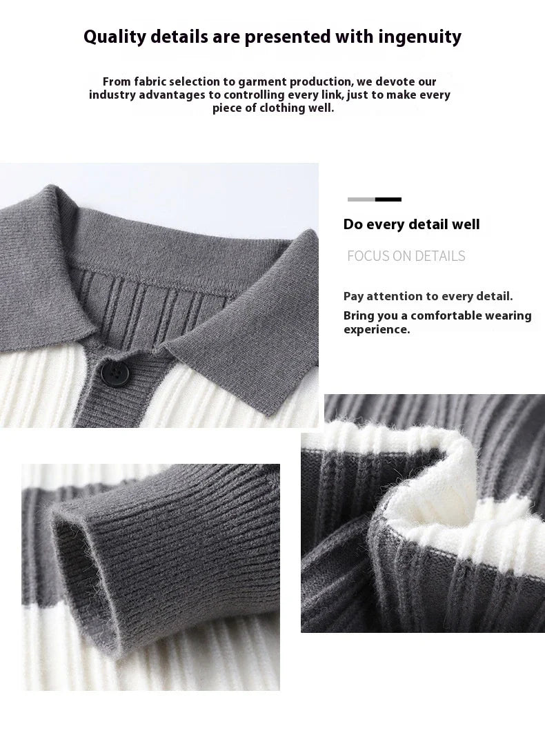 A soft, comfortable long sleeve top in a classic striped pattern, perfect for casual or smart-casual wear.