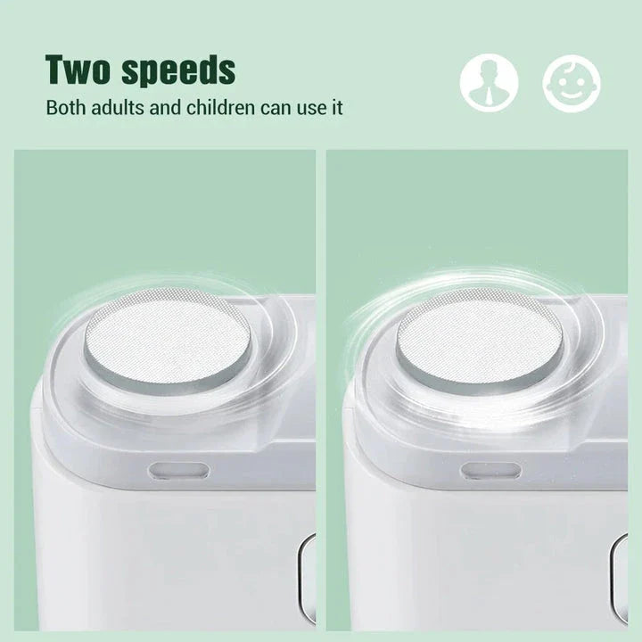 2-in-1 Electric Nail Clipper and Polisher with Auxiliary Lighting and Rechargeable Design