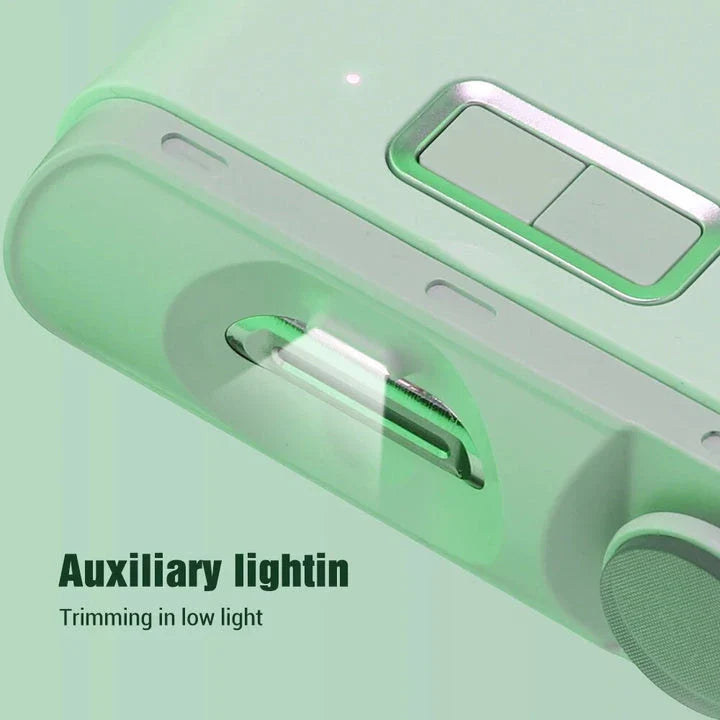 2-in-1 Electric Nail Clipper and Polisher with Auxiliary Lighting and Rechargeable Design