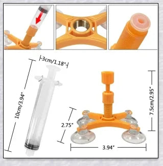 A phone screen crack repair kit with a specialized resin formula and vacuum-powered applicator for easy, invisible screen repairs.