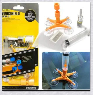 A phone screen crack repair kit with a specialized resin formula and vacuum-powered applicator for easy, invisible screen repairs.