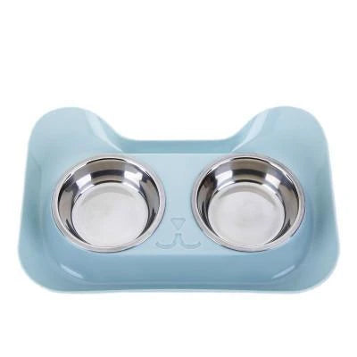 A durable, stainless steel dog bowl with raised edges and a sleek, modern design for hassle-free pet feeding.