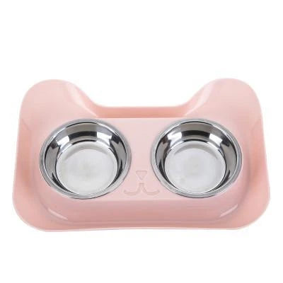 A durable, stainless steel dog bowl with raised edges and a sleek, modern design for hassle-free pet feeding.