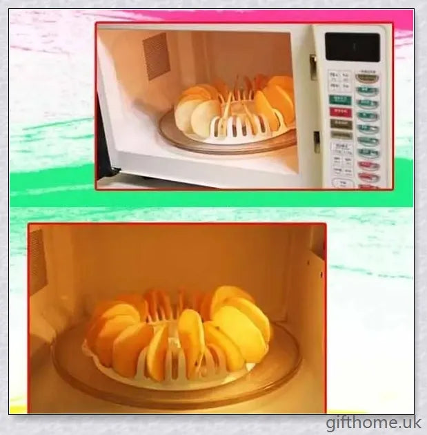 Microwave Potato Chip Maker - The Ultimate Home Baking Tool for Easy, Low Mess, Homemade, Fat-Free Chips