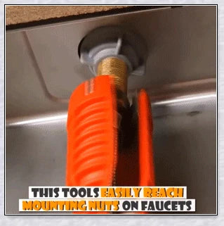 The Plumber's Sink Wrench, a high-quality plumbing tool designed to easily reach and turn hard-to-access nuts and bolts in tight spaces.