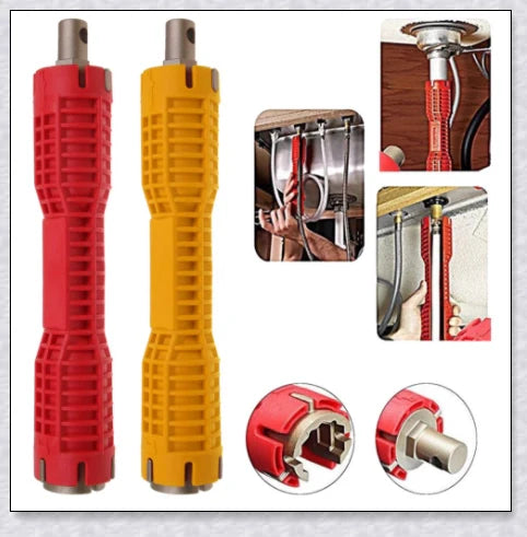The Plumber's Sink Wrench, a high-quality plumbing tool designed to easily reach and turn hard-to-access nuts and bolts in tight spaces.