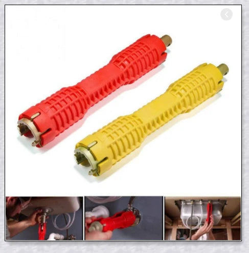 The Plumber's Sink Wrench, a high-quality plumbing tool designed to easily reach and turn hard-to-access nuts and bolts in tight spaces.