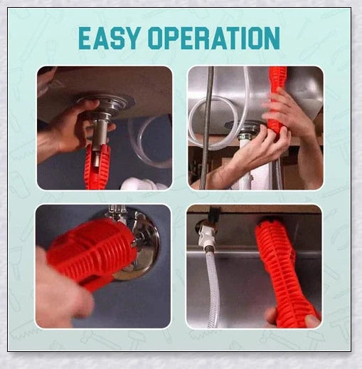 The Plumber's Sink Wrench, a high-quality plumbing tool designed to easily reach and turn hard-to-access nuts and bolts in tight spaces.