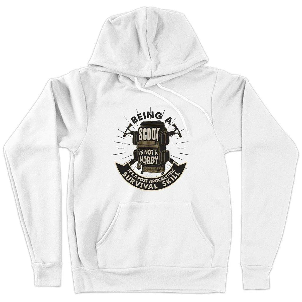 A comfortable, stylish, and eco-friendly hoodie designed for UK scouting enthusiasts, featuring a cosy fleece lining and adjustable drawstring hood.