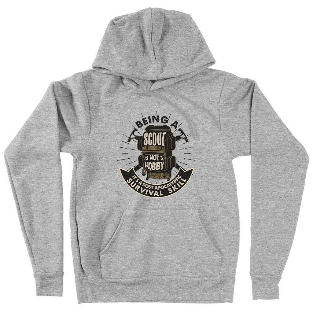 A comfortable, stylish, and eco-friendly hoodie designed for UK scouting enthusiasts, featuring a cosy fleece lining and adjustable drawstring hood.