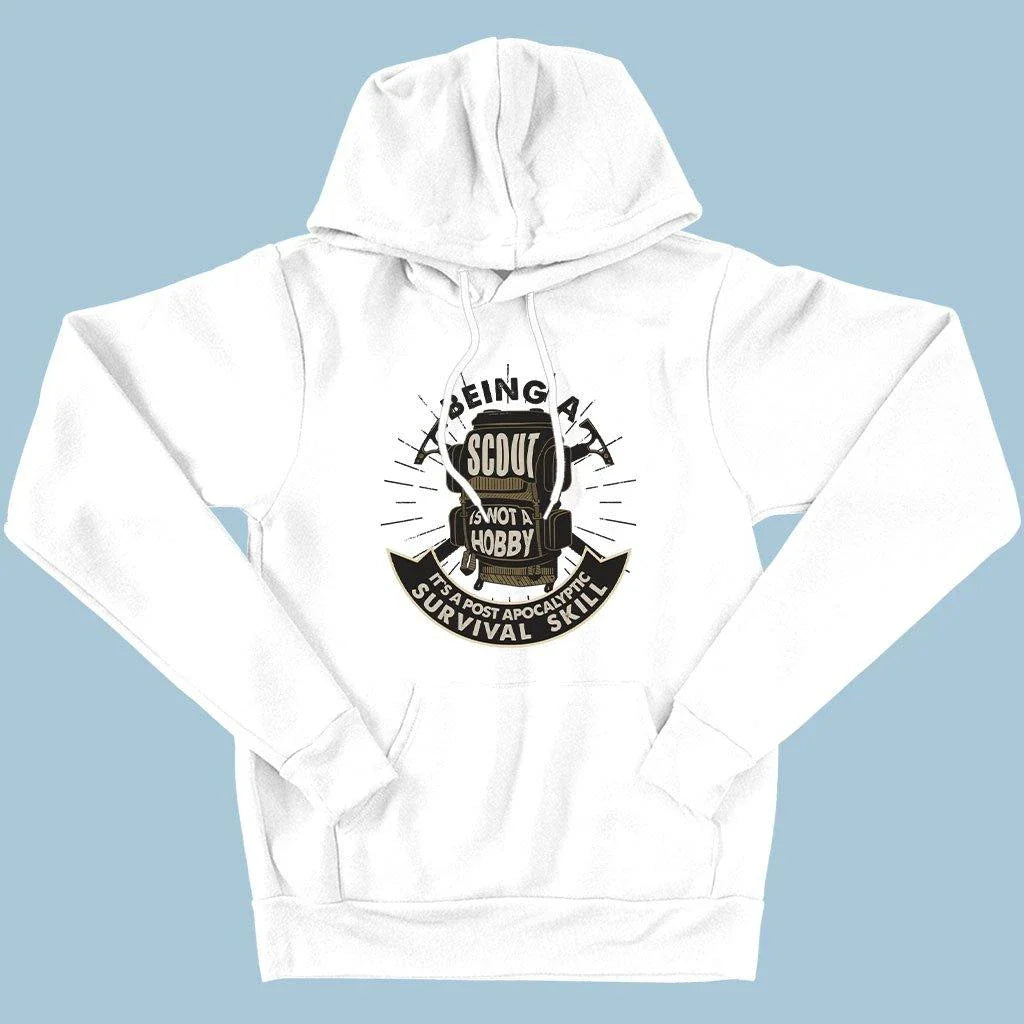 A comfortable, stylish, and eco-friendly hoodie designed for UK scouting enthusiasts, featuring a cosy fleece lining and adjustable drawstring hood.