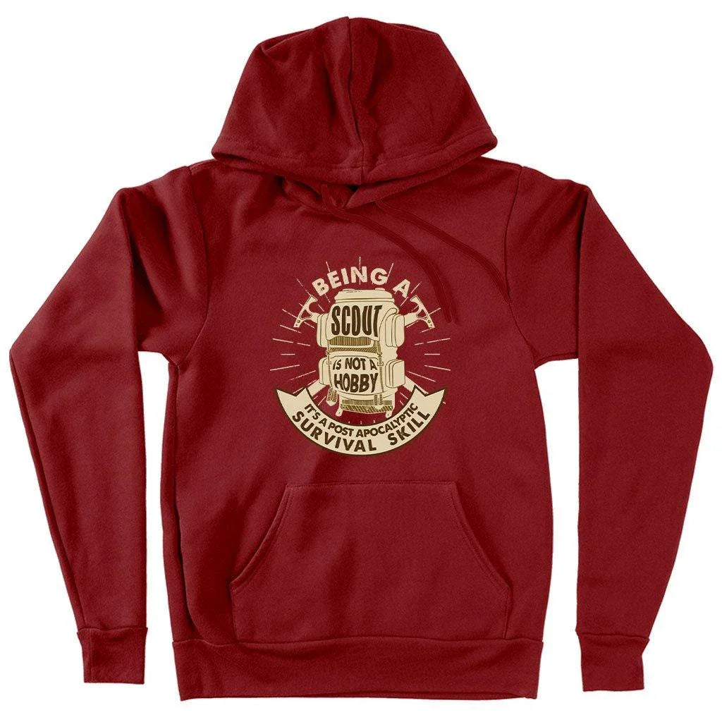 A comfortable, stylish, and eco-friendly hoodie designed for UK scouting enthusiasts, featuring a cosy fleece lining and adjustable drawstring hood.