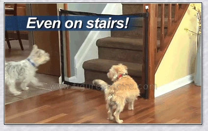 Indoor Retractable Dog Gate Mesh - Adjustable and Durable Gate Protecting Home Safety