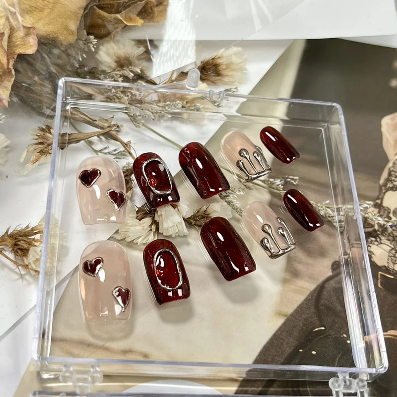 GiftHome UK Passionate Red Cat's Eye Bride's Wedding Nails