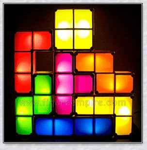 Tetris Constructible Desk Lamp Light - Modular LED-illuminated blocks for endless creative configurations
