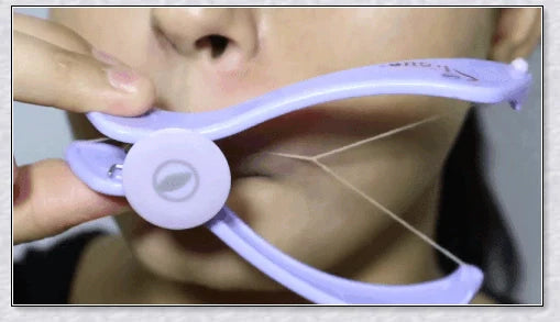 Facial Hair Removal Threading Tool for painless, root-extracting hair removal on the forehead, cheeks, chin, and upper lip
